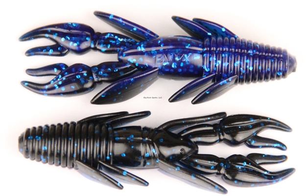 Picture of Lucky Craft 3.5" Punisher Punch Craw, Black Blue Lam