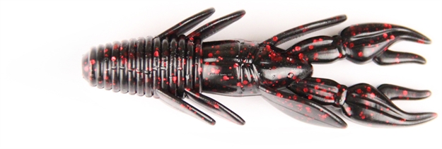 Picture of Lucky Craft 3.5" Punisher Punch Craw, Black Red Flake