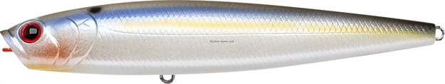 Picture of Lucky Craft Gunfish 115 Topwater Bait, 4 1/2", 3/5 Oz, Pearl Threadfin Shad, Floating