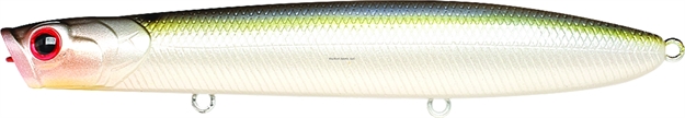 Picture of Lucky Craft Gunfish 117 Topwater Bait, 4 1/2", 3/5 Oz, Pearl Threadfin Shad, Floating