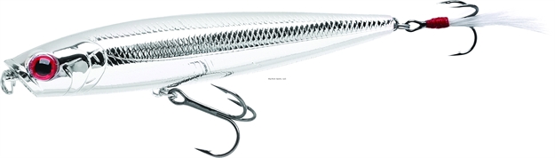 Picture of Lucky Craft Gunfish 95 Topwater Bait, 4", 3/8 Oz, Chrome, Floating
