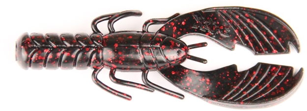 Picture of Lucky Craft 4" Muscle Back Craw, Black Red Flake
