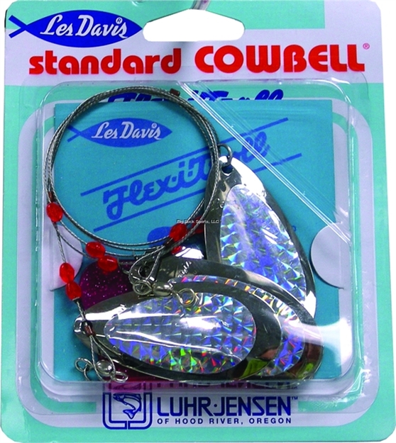 Picture of Luhr Jensen Cowbell Standard Lake Troll, 38", 1 7/64 Oz, Nickel & Silver Scalelite, Sinking