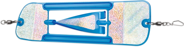 Picture of Luhr Jensen Coyote Cyclone Flasher, 11", Rotating Blade, Ball Bearing Swivels/Welded Rings, Blue Crack Glow Moon Jelly