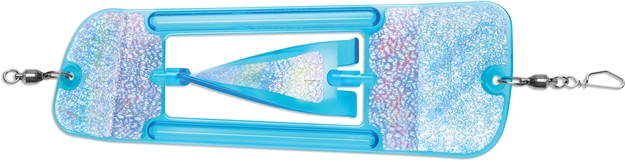 Picture of Luhr Jensen Coyote Cyclone Flasher, 11", Rotating Blade, Ball Bearing Swivels/Welded Rings, Blue Moon Jelly UV