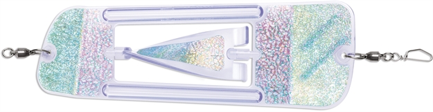 Picture of Luhr Jensen Coyote Cylone Flasher, 8-3/8", Rotating Blade, Ball Bearing Swivels/Welded Rings, Fish Candy Purple Moon Jelly UV