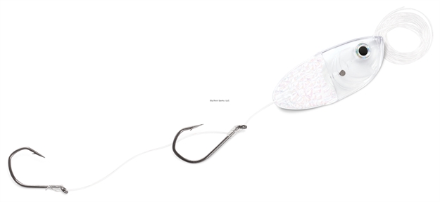 Picture of Luhr Jensen Cut Bait Head With Rigging, 48" 40 Lb. Sufix Fluorcarbon Leader, 2 Snelled Vmc 4/0 Hooks,  Crystal Clear UV