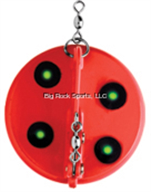 Picture of Luhr Jensen Dipsy Diver 4-1/8" 50' Flo Red/Chartreuse UV