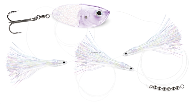 Picture of Luhr Jensen Flash Fly Twinkie Rig, 72" Sufix 40 Lb. Fluorocarbon Leader, Vmc Treble Hook, Fish Candy UV Purple