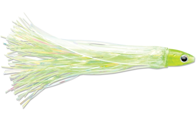 Picture of Luhr Jensen Jensen Flash Fly, 2-1/2", Unrigged, 3Pk, NO See UM - Fish Candy Chartreuse UV