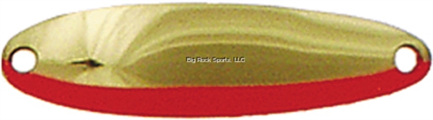 Picture of Luhr Jensen Krocodile Casting Spoon, 2 1/8", 1/4 Oz, Brass & Fire Side Stripes