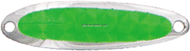 Picture of Luhr Jensen Krocodile Casting Spoon, 2 11/16", 1/2 Oz, Chrome & Fluorescent Green Prism-Lite