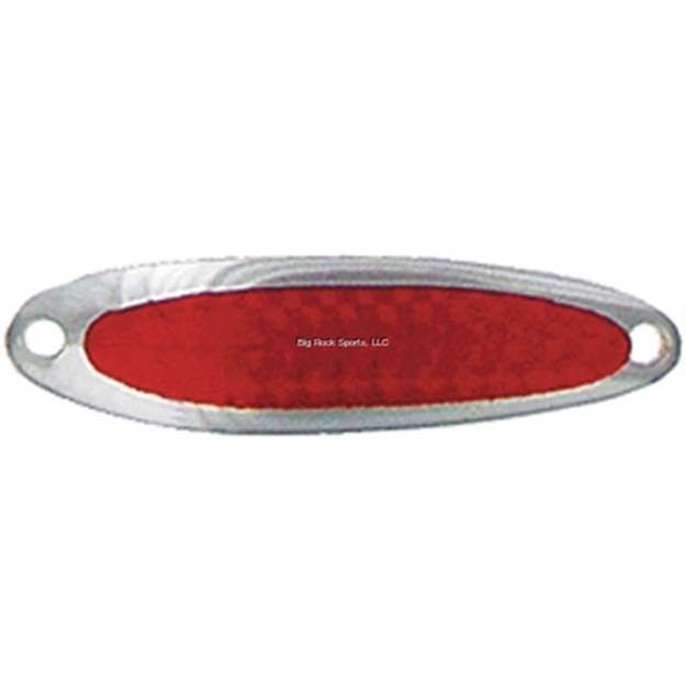 Picture of Luhr Jensen Krocodile Casting Spoon, 2 11/16", 5/8 Oz, Chrome & Red Prism-Lite