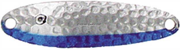 Picture of Luhr Jensen Krocodile Casting Spoon, 2 11/16", 5/8 Oz, Hammered Chrome & Neon Blue Side Stripe