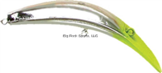 Picture of Luhr Jensen Kwikfish Rattle Trolling Crankbait, 4 1/4", Silver & Chartreuse Head, Sinking
