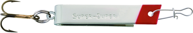 Picture of Luhr Jensen Super Duper Casting/Trolling Spoon, 1 1/4", 1/10 Oz, Nickel & Red Head