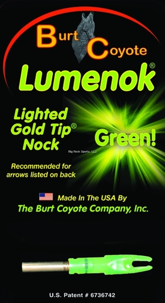 Picture of Lumenok Green Lighted Nock For Gold Tip 1Pk
