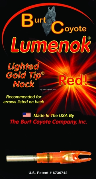Picture of Lumenok Red Lighted Nock Gold Tip 1Pk