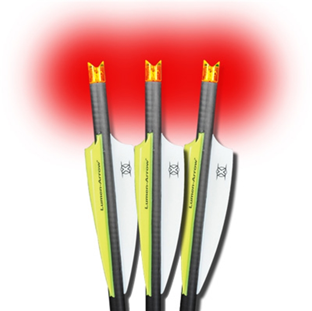 Picture of Lumenok Xbow Arrow 20" Carbon HD Orange Crescent Nock 3Pk BECC3