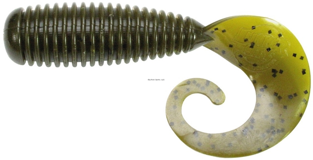 Picture of Lunker City Monkey Grub, 4", Green Pumpkin, 8Pk