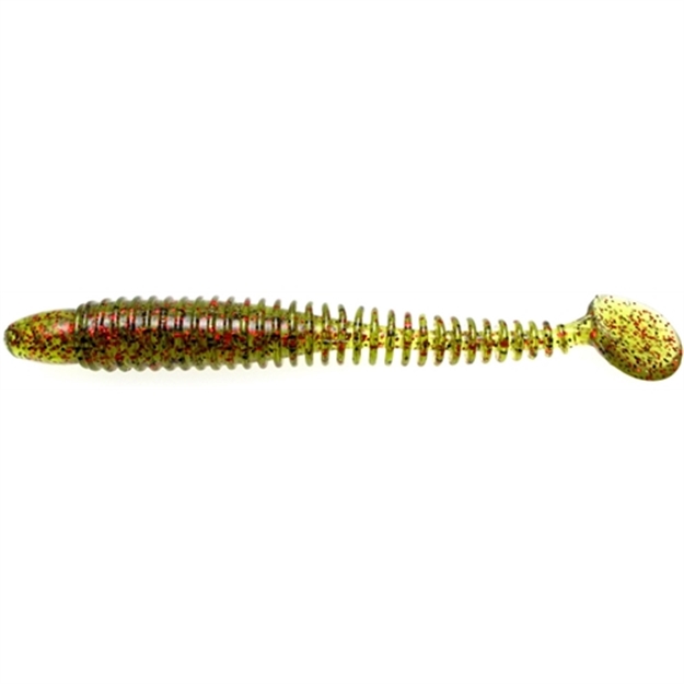 Picture of Lunker City Swimming Ribster, 4", Watermelon Red,  10Pk