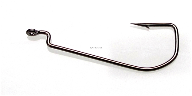 Picture of Lunker City Texposer Hook, Size 2/0, Needle Point, 1X Long Shank, Vertical Gap, Offset, Black Nickel, 5 Per Bag