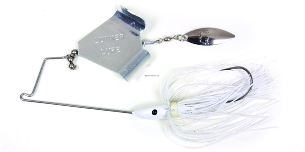 Picture of Lunker Lure Jump'n Jak Buzz Bait, 1/2 Oz, White Skirt/Silver Blade