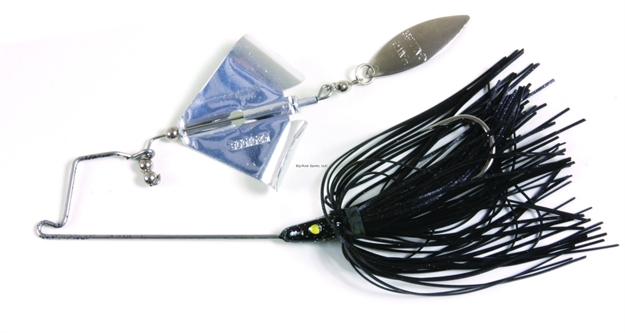 Picture of Lunker Lure Jump'n Jak Buzz Bait, 1/4 Oz, Black Skirt/Silver Blade