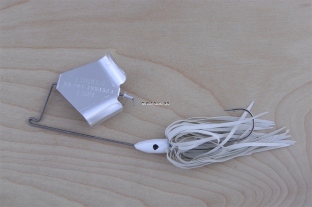 Picture of Lunker Lure Original Buzz Bait, 1/2 Oz, White Skirt/Silver Blade