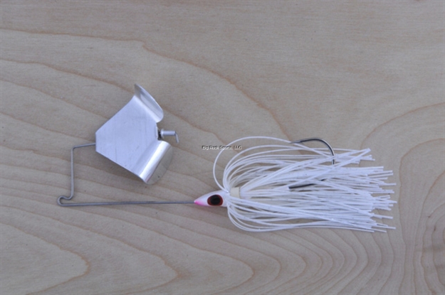Picture of Lunker Lure Proven Winner Buzz Bait, 1/4 Oz, White Head/White/Silver Flake Skirt/Silver Blade