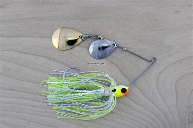 Picture of Lunker Lure Proven Winner Double Blade Spinnerbait, 3/8 Oz, Chartreuse White Head/Chartreuse White Chartreuse Skirt, Colorado