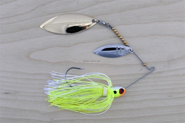 Picture of Lunker Lure Proven Winner Double Blade Spinnerbait, 3/8 Oz, Chartreuse White Head/Chartreuse White Skirt, Willow