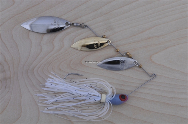 Picture of Lunker Lure Proven Winner Spinnerbait, 1/2 Oz, Blue Glimmer Head/Blue Glimmer Skirt, Willow