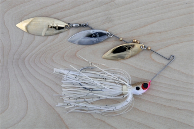 Picture of Lunker Lure Proven Winner Spinnerbait, 1/2 Oz, Gold/White Head/Gold Glimmer Skirt, Willow