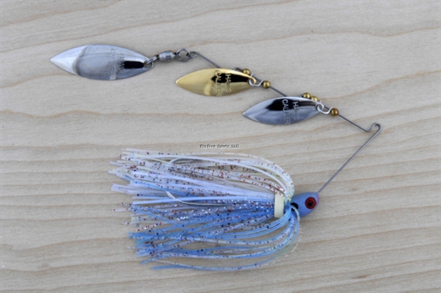 Picture of Lunker Lure Proven Winner Spinnerbait, 1/4 Oz, Blue Glimmer Head/Ice Blue Firecraker Skirt, Willow