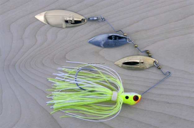Picture of Lunker Lure Proven Winner Spinnerbait, 3/4 Oz, Chartreuse/White Head/Chartreuse/White Skirt, Willow
