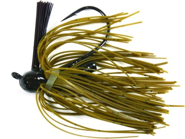 Picture of Lunker Lure Rattle Flip Jig, 1/2Oz, Green Pumpkin