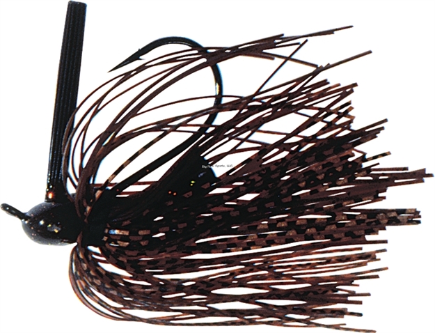 Picture of Lunker Lure Rattle Flip Jig, 3/8 Oz, Black/Blue Flash