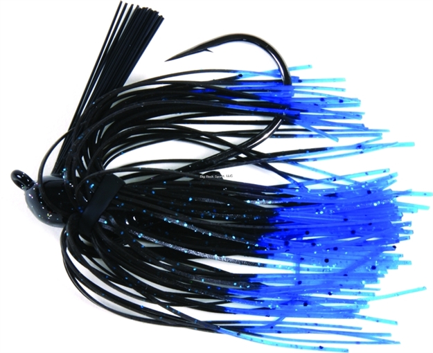 Picture of Lunker Lure Rattle Flip Jig, 3/8 Oz, Black/Blue Tip
