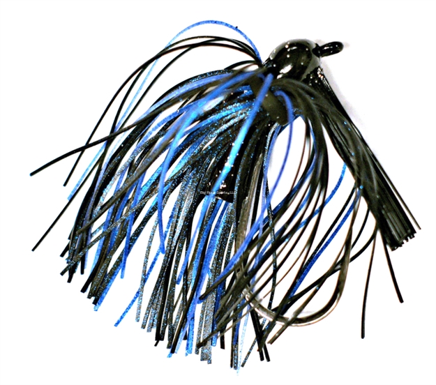 Picture of Lunker Lure Rattle Flip Jig, 3/8Oz, Black Blue Strands