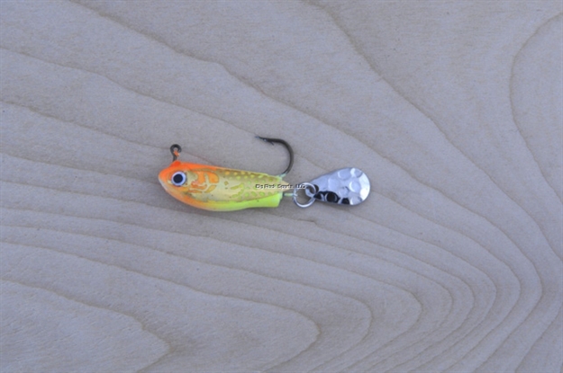 Picture of Lunker Lure Rattleback Crappie Minnow, 1/16 Oz, Chartreuse/Orange