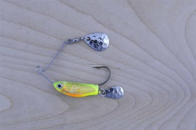 Picture of Lunker Lure Rattleback Crappie Spin, 1/8 Oz, Chartreuse/Green
