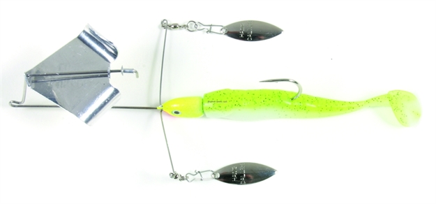 Picture of Lunker Lure Triple Play Buzz Bait, Chart/White