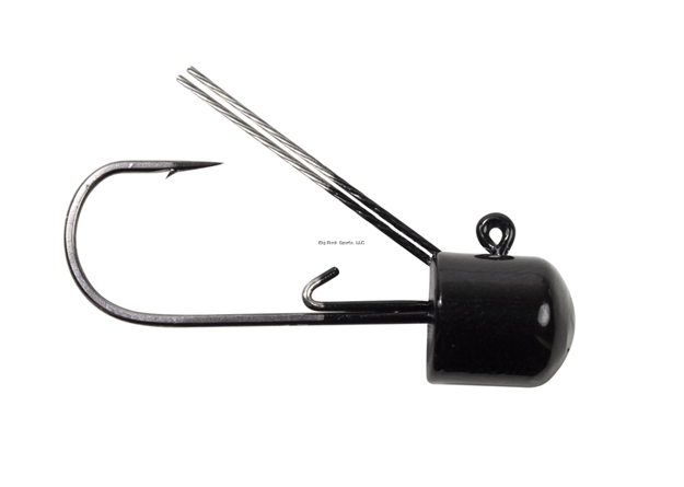 Picture of Lunkerhunt 1/4Oz Weedless Mushroom Head - Size 2 Long Shank Hook, Black, 4Pk