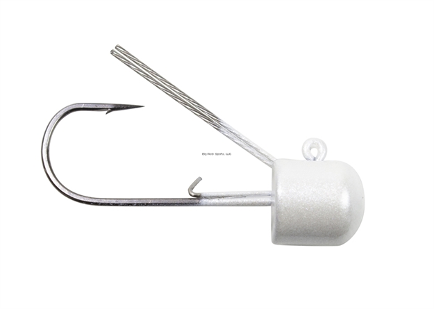 Picture of Lunkerhunt 1/4Oz Weedless Mushroom Head - Size 2 Long Shank Hook, White, 4Pk