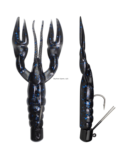 Picture of Lunkerhunt 3" Pre-Rigged Finesse Craw - 1/4Oz, Black Blue Fleck, 1 Pre-Rigged & 2 Extra Bodies