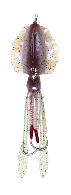 Picture of Lunkerhunt 5.25" Mantle Pre-Rigged Squid -3/0 Anodized Circle Hooks, 1.5Oz,  Calamari