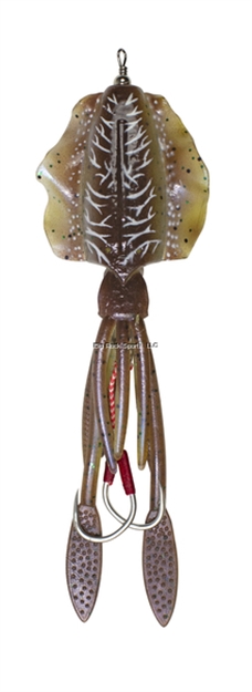 Picture of Lunkerhunt 5.25" Mantle Pre-Rigged Squid -3/0 Anodized Circle Hooks, 1.5Oz,  Sucker