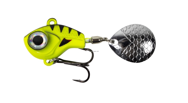 Picture of Lunkerhunt Big Eye Tail Spin Jig - Chartreuse Glow - 2.3", 1/2Oz