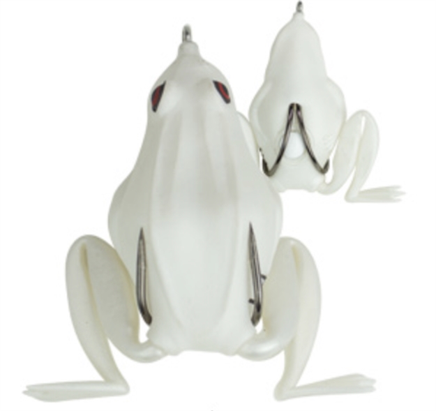 Picture of Lunkerhunt Combat Frog Hollow Body Frog, 2 1/2", 3/4 Oz, Pearl, Floating